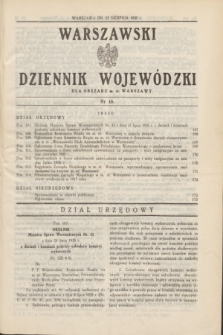 Warszawski Dziennik Wojewódzki dla Obszaru m. st. Warszawy.1935, nr 18 (23 sierpnia)