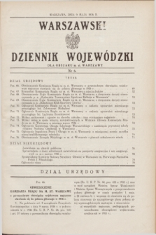 Warszawski Dziennik Wojewódzki dla Obszaru m. st. Warszawy.1936, nr 6 (9 maja)