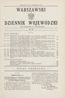Warszawski Dziennik Wojewódzki dla Obszaru m. st. Warszawy.1936, nr 13 (21 września)