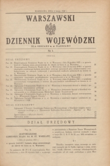 Warszawski Dziennik Wojewódzki dla Obszaru m. st. Warszawy.1938, nr 3 (5 lutego)