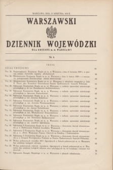 Warszawski Dziennik Wojewódzki dla Obszaru m. st. Warszawy.1939, nr 4 (27 kwietnia)