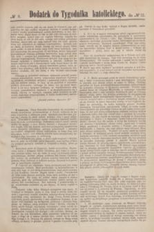 Dodatek do Tygodnika katolickiego do № 13.[T.5], № 9 ([25 marca] 1864)