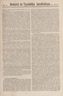 Dodatek do Tygodnika katolickiego do № 39.[T.6], № 14 ([29 września] 1865)