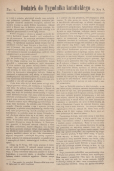 Dodatek do Tygodnika katolickiego do Nru 5.[T.8], nr 4 ([1 lutego] 1867)