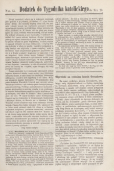 Dodatek do Tygodnika katolickiego do Nru 23.[T.8], nr 13 ([7 czerwca] 1867)
