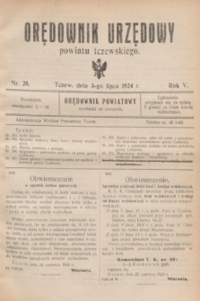 Orędownik Urzędowy powiatu tczewskiego. R.5, nr 28 (3 lipca 1924)