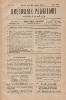 Orędownik Urzędowy powiatu tczewskiego. R.8[!], nr 29 (12 grudnia 1928)