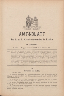 Amtsblatt des K. u. K. Kreiskommandos in Lublin.Jg.2, Stück 10 (13 Oktober 1916)