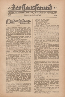 Der Hausfreund : Unterhaltungsbeilage zum „Ostdeutschen Volksblatt”.1928, Nr. 5 (15 Heuert [Juli])