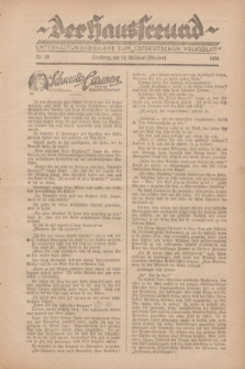 Der Hausfreund : Unterhaltungsbeilage zum „Ostdeutschen Volksblatt”.1928, Nr. 18 (14 Gilbhart [Oktober])