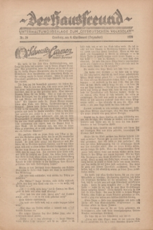 Der Hausfreund : Unterhaltungsbeilage zum „Ostdeutschen Volksblatt”.1928, Nr. 26 (9 Christmont [Dezember])