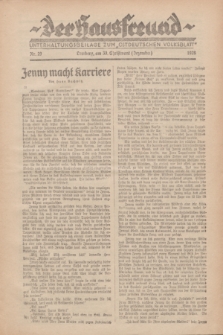 Der Hausfreund : Unterhaltungsbeilage zum „Ostdeutschen Volksblatt”.1928, Nr. 29 (30 Christmont [Dezember])