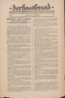 Der Hausfreund : Unterhaltungsbeilage zum „Ostdeutschen Volksblatt”.1931, Nr. 23 (Brachmond [Juni])