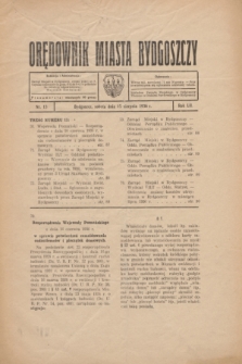 Orędownik Miasta Bydgoszczy. R.52, nr 13 (15 sierpnia 1936)