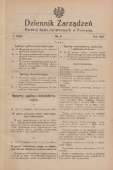 Dziennik Zarządzeń Dyrekcji Kolei Państwowych w Poznaniu.1928, nr 2 (1 lutego)