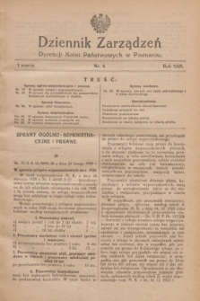 Dziennik Zarządzeń Dyrekcji Kolei Państwowych w Poznaniu.1928, nr 4 (1 marca)