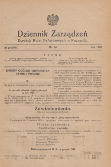 Dziennik Zarządzeń Dyrekcji Kolei Państwowych w Poznaniu.1928, nr 24 (23 grudnia)