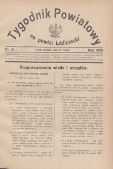 Tygodnik Powiatowy na powiat lubliniecki.1935, nr 8 (21 lutego)