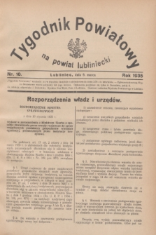 Tygodnik Powiatowy na powiat lubliniecki.1935, nr 10 (9 marca)