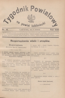 Tygodnik Powiatowy na powiat lubliniecki.1935, nr 14 (6 kwietnia)
