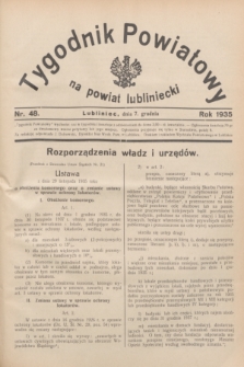 Tygodnik Powiatowy na powiat lubliniecki.1935, nr 48 (7 grudnia)