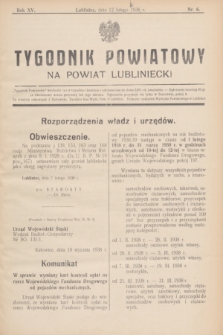 Tygodnik Powiatowy na powiat lubliniecki.R.15, nr 6 (12 lutego 1938)