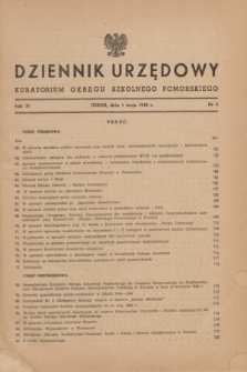 Dziennik Urzędowy Kuratorium Okręgu Szkolnego Pomorskiego.R.11, nr 4 (1 maja 1948)