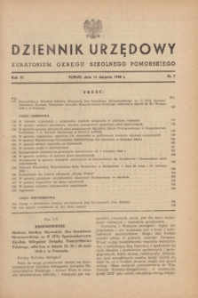 Dziennik Urzędowy Kuratorium Okręgu Szkolnego Pomorskiego.R.11, nr 7 (15 sierpnia 1948)