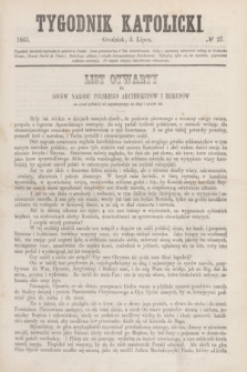 Tygodnik Katolicki. [T.4], № 27 (3 lipca 1863)