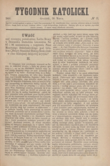 Tygodnik Katolicki. [T.7], № 13 (30 marca 1866)
