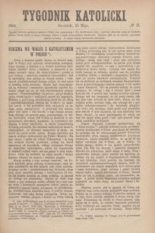 Tygodnik Katolicki. [T.7], № 21 (25 maja 1866)