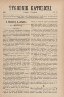 Tygodnik Katolicki. [T.7], № 49 (7 grudnia 1866)