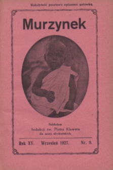 Murzynek.R.15, nr 9 (wrzesień 1927)
