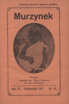 Murzynek.R.15, nr 10 (październik 1927)