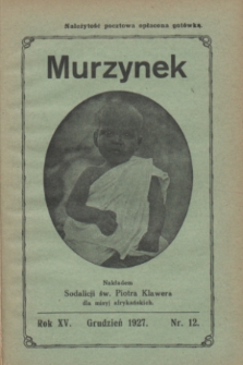 Murzynek.R.15, nr 12 (grudzień 1927)