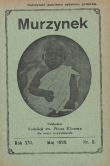 Murzynek.R.16, nr 5 (maj 1928)