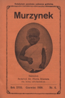 Murzynek.R.18, nr 6 (czerwiec 1930)