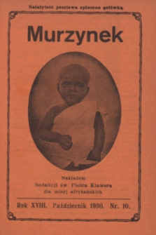 Murzynek.R.18, nr 10 (październik 1930)