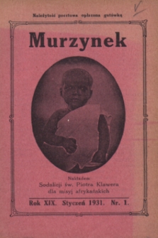 Murzynek.R.19, nr 1 (styczeń 1931)