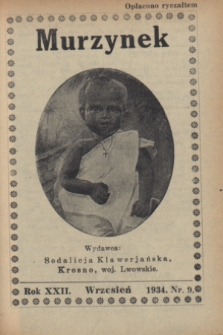 Murzynek.R.22, nr 9 (wrzesień 1934)