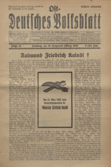 Ost-Deutsches Volksblatt.Jg.9, Folge 13 (30 Lenzmond [März] 1930) = Jg.23 + dod.