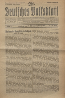 Ost-Deutsches Volksblatt.Jg.9, Folge 17 (27 Ostermond [April] 1930) = Jg.23 + dod.