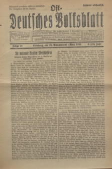 Ost-Deutsches Volksblatt.Jg.9, Folge 21 (25 Wonnemond [Mai] 1930) = Jg.23 + dod.