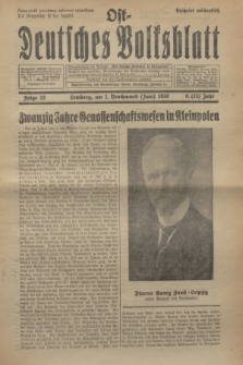 Ost-Deutsches Volksblatt.Jg.9, Folge 22 (1 Brachmond [Juni] 1930) = Jg.23 + dod.