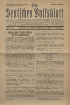Ost-Deutsches Volksblatt.Jg.9, Folge 36 (7 Scheiding [September] 1930) = Jg.23 + dod.