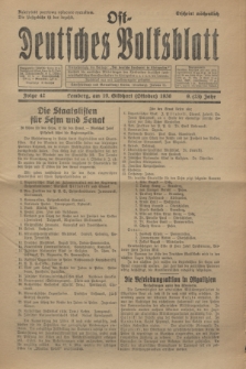 Ost-Deutsches Volksblatt.Jg.9, Folge 42 (19 Gilbhart [Oktober] 1930) = Jg.23 + dod.