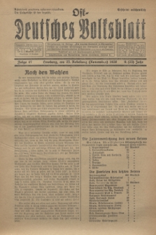 Ost-Deutsches Volksblatt.Jg.9, Folge 47 (23 Nebelung [November] 1930) = Jg.23 + dod.