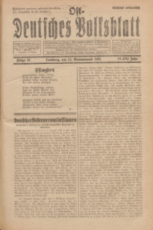 Ost-Deutsches Volksblatt.Jg.10, Folge 21 (24 Wonnemond [Mai] 1931) = Jg.24