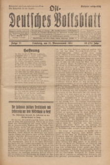 Ost-Deutsches Volksblatt.Jg.10, Folge 22 (31 Wonnemond [Mai] 1931) = Jg.24