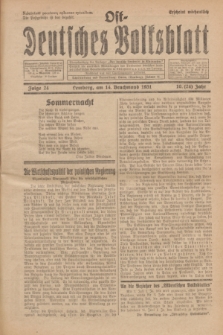 Ost-Deutsches Volksblatt.Jg.10, Folge 24 (14 Brachmond [Juni] 1931) = Jg.24